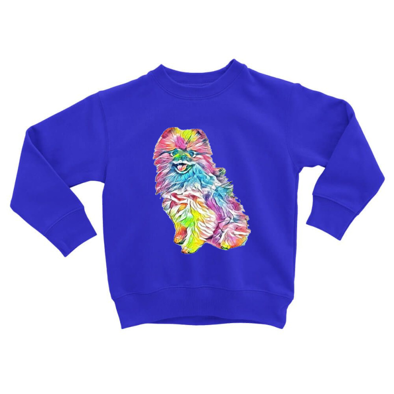 An Attentive Pomeranian Dog S Toddler Sweatshirt by Kemnabi | Artistshot