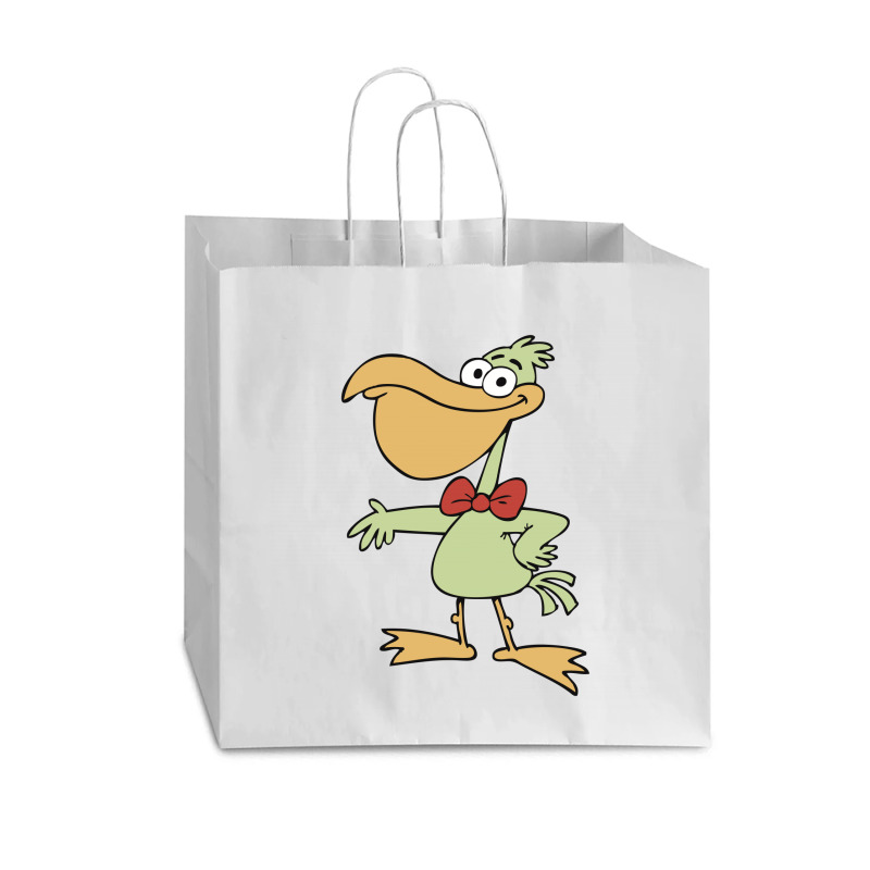 Cartoon Pelican With Red Bow Tie 01 Vogue Paper Bag - 16 X 6 X 12 | Artistshot