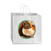 Floral Leopard Guinea Pigs Vogue Paper Bag - 16 X 6 X 12 | Artistshot