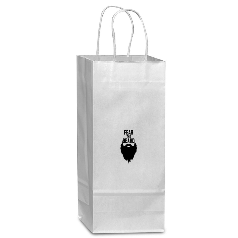 Fear The Beard Wine Paper Bag - 5 1/2 X 3 1/4 X 13 | Artistshot