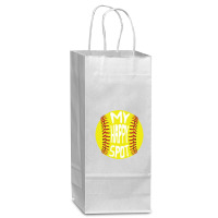 People's Republic Of Burlington Softball Wine Paper Bag - 5 1/2 X 3 1/4 X 13 | Artistshot