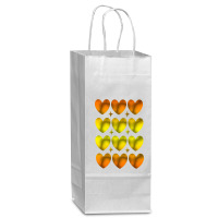 Hearts Wine Paper Bag - 5 1/2 X 3 1/4 X 13 | Artistshot