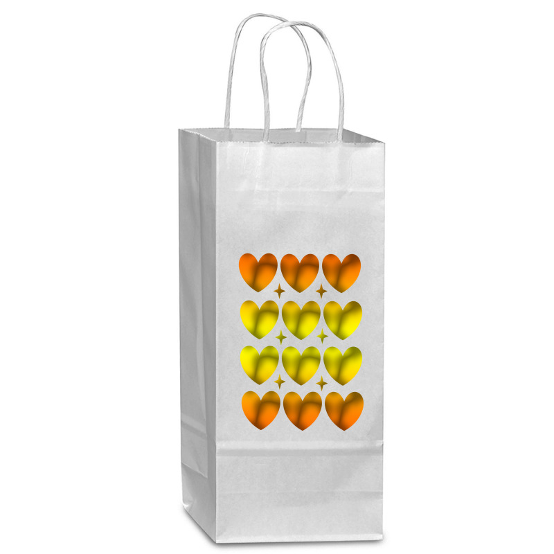 Hearts Wine Paper Bag - 5 1/2 x 3 1/4 x 13 by FlyingBird | Artistshot