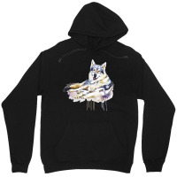 Sitting Wolf Painting T  Shirt Smiling Wolf T  Shirt Unisex Hoodie | Artistshot