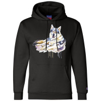 Sitting Wolf Painting T  Shirt Smiling Wolf T  Shirt Champion Hoodie | Artistshot