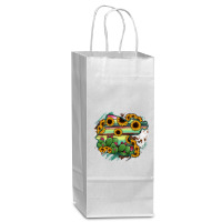 Guanajuato Sunflower Serape Map Wine Paper Bag - 5 1/2 X 3 1/4 X 13 | Artistshot