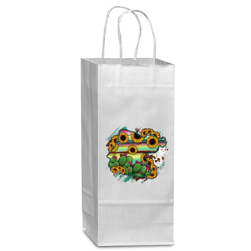 Guanajuato Sunflower Serape Map Wine Paper Bag - 5 1/2 X 3 1/4 X 13 | Artistshot