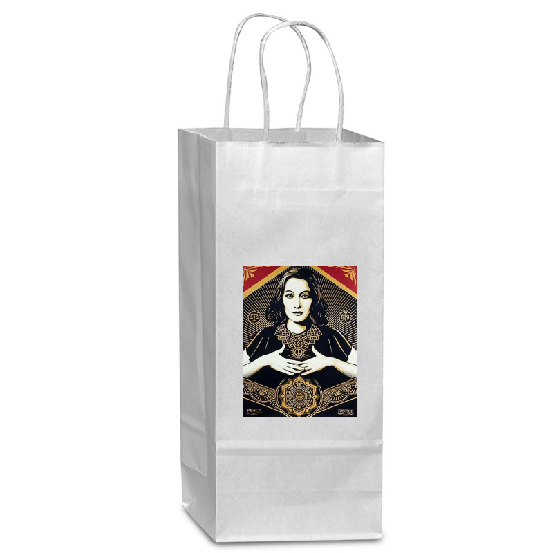 Peace Justice Wine Paper Bag - 5 1/2 X 3 1/4 X 13 | Artistshot