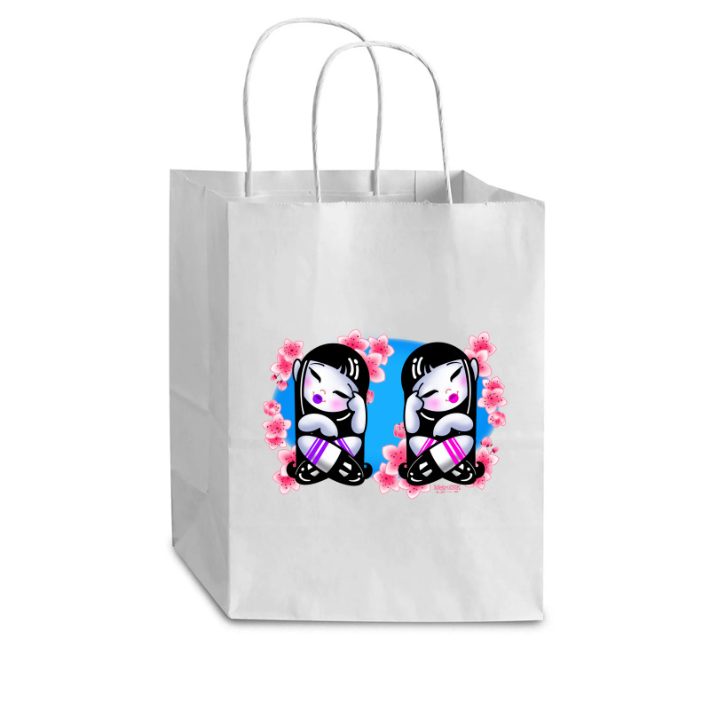 Cherry Blossom Twins Cub Paper Bag - 8 X 4 1/2 X 10 1/4 | Artistshot