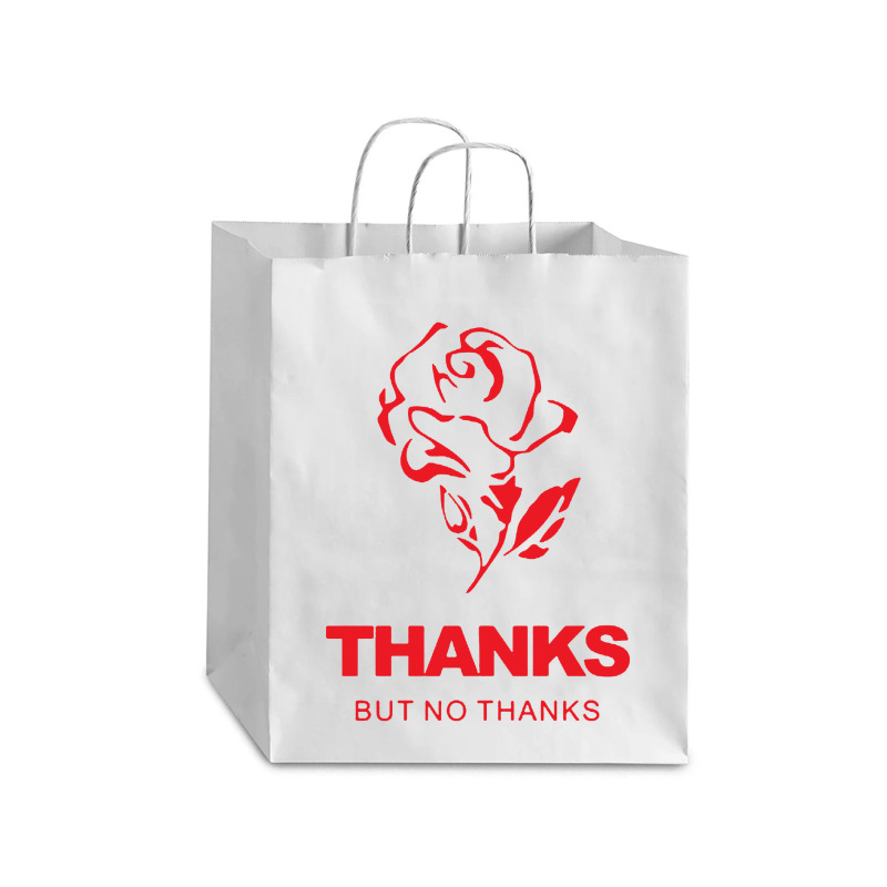 Thanks But No Thanks Rose Flower Debie Paper Bag - 10 X 5 X 13 | Artistshot