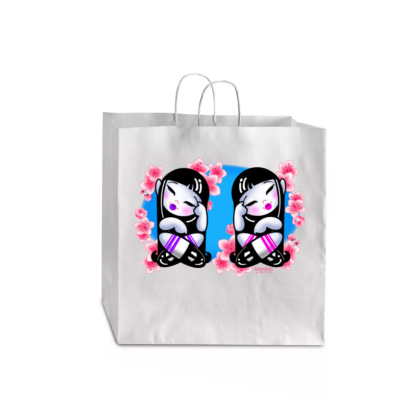 Cherry Blossom Twins Jumbo Paper Bag - 18 X 7 X 18 3/4 | Artistshot