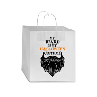 My Beard Is My Halloween Costume Star Paper Bag - 13 X 7 X 13 | Artistshot