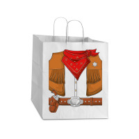 Cowboy Halloween Costume Men Women Kids Cowboy Sherif T Shirt Take Out Paper Bag - 14 X 10 X 15 1/2 | Artistshot