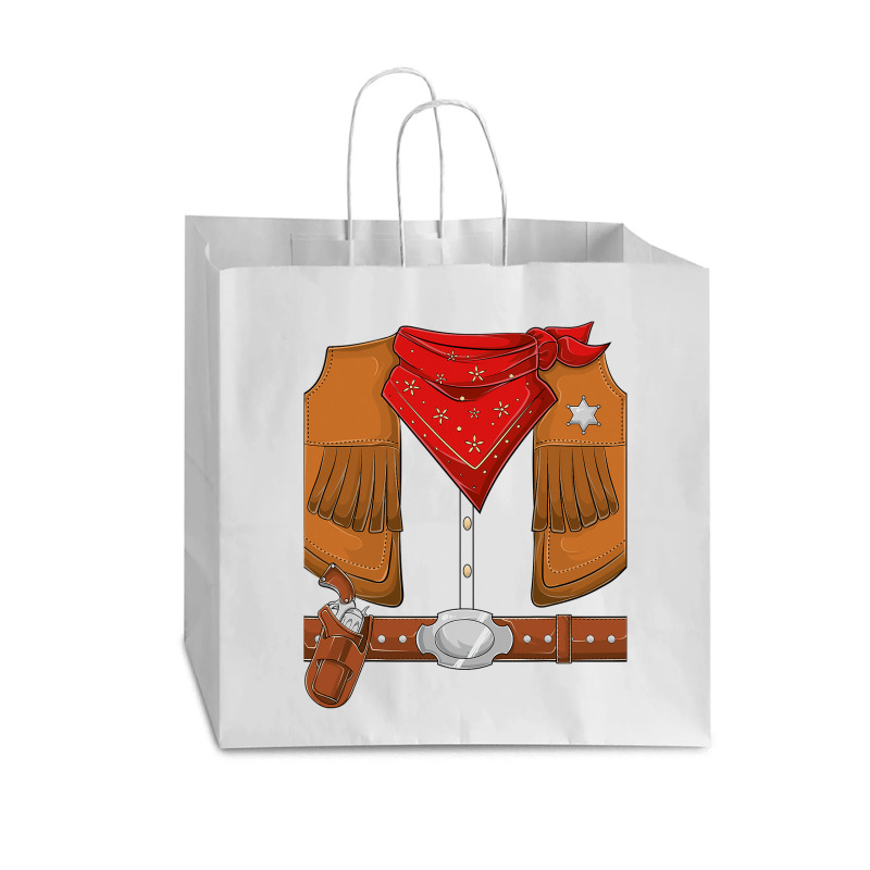 Cowboy Halloween Costume Men Women Kids Cowboy Sherif T Shirt Vogue Paper Bag - 16 X 6 X 12 | Artistshot