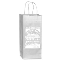 Camping Wine Paper Bag - 5 1/2 X 3 1/4 X 13 | Artistshot