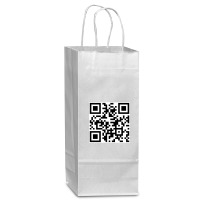 Art Qr Code Wine Paper Bag - 5 1/2 X 3 1/4 X 13 | Artistshot