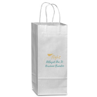 Flight Delayed Due To Hurricane Brandon Typography Wine Paper Bag - 5 1/2 X 3 1/4 X 13 | Artistshot