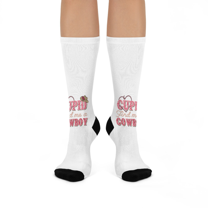 Cupid Find Me A Cowboy Sublimation Crew Socks | Artistshot