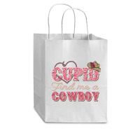 Cupid Find Me A Cowboy Sublimation Cub Paper Bag - 8 X 4 1/2 X 10 1/4 | Artistshot