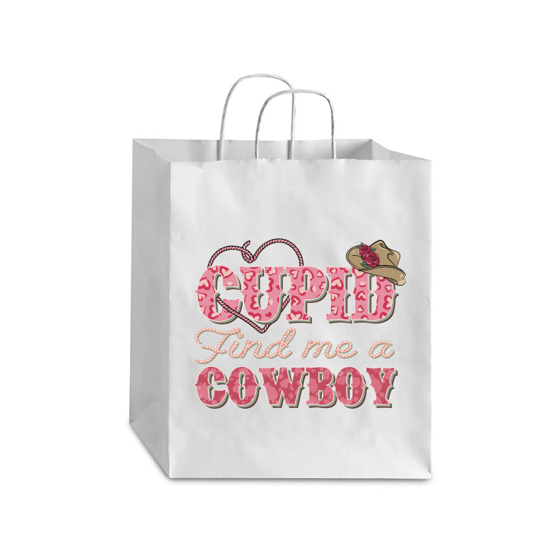 Cupid Find Me A Cowboy Sublimation Debie Paper Bag - 10 X 5 X 13 | Artistshot