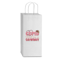 Cupid Find Me A Cowboy Sublimation Double Wine Paper Bag - 6 1/2 X 3 1/2 X 12 3/8 | Artistshot