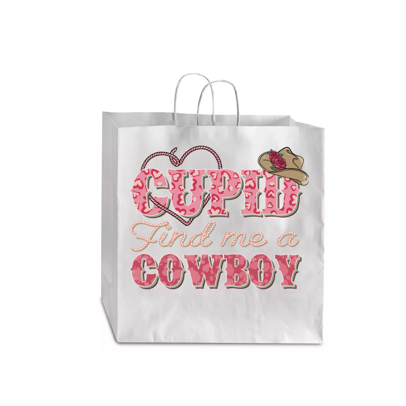 Cupid Find Me A Cowboy Sublimation Jumbo Paper Bag - 18 X 7 X 18 3/4 | Artistshot