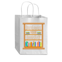 Decolonize Your Bookshelf For Book Lover Cub Paper Bag - 8 X 4 1/2 X 10 1/4 | Artistshot