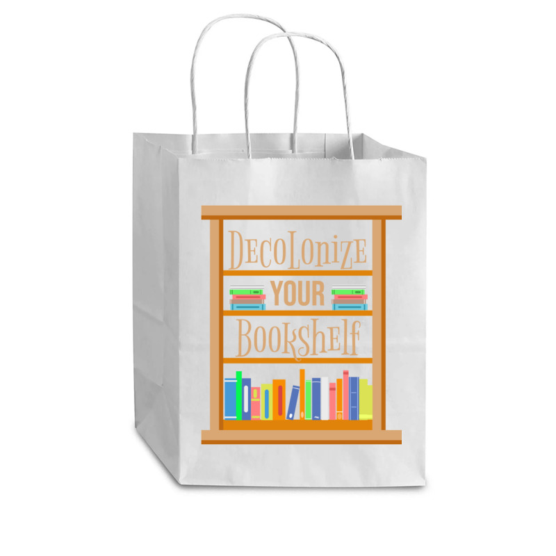 Decolonize Your Bookshelf For Book Lover Cub Paper Bag - 8 X 4 1/2 X 10 1/4 | Artistshot