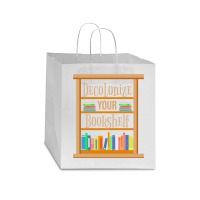 Decolonize Your Bookshelf For Book Lover Star Paper Bag - 13 X 7 X 13 | Artistshot