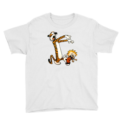 Calvin And Hobbes Halloween Zombie Youth Tee Designed By Roxanne