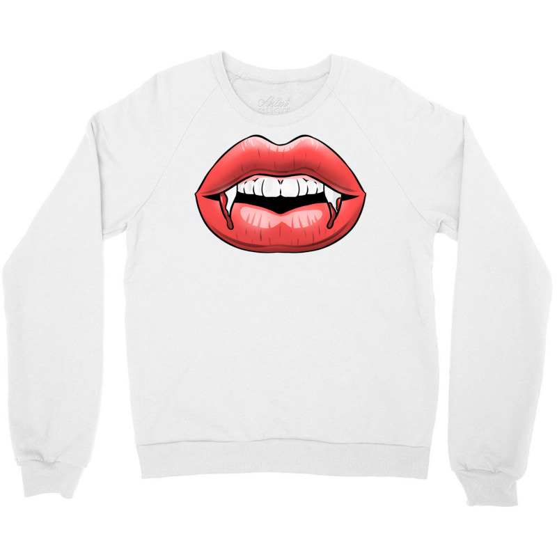 Vampire Fangs For Halloween Crewneck Sweatshirt by queerappear | Artistshot