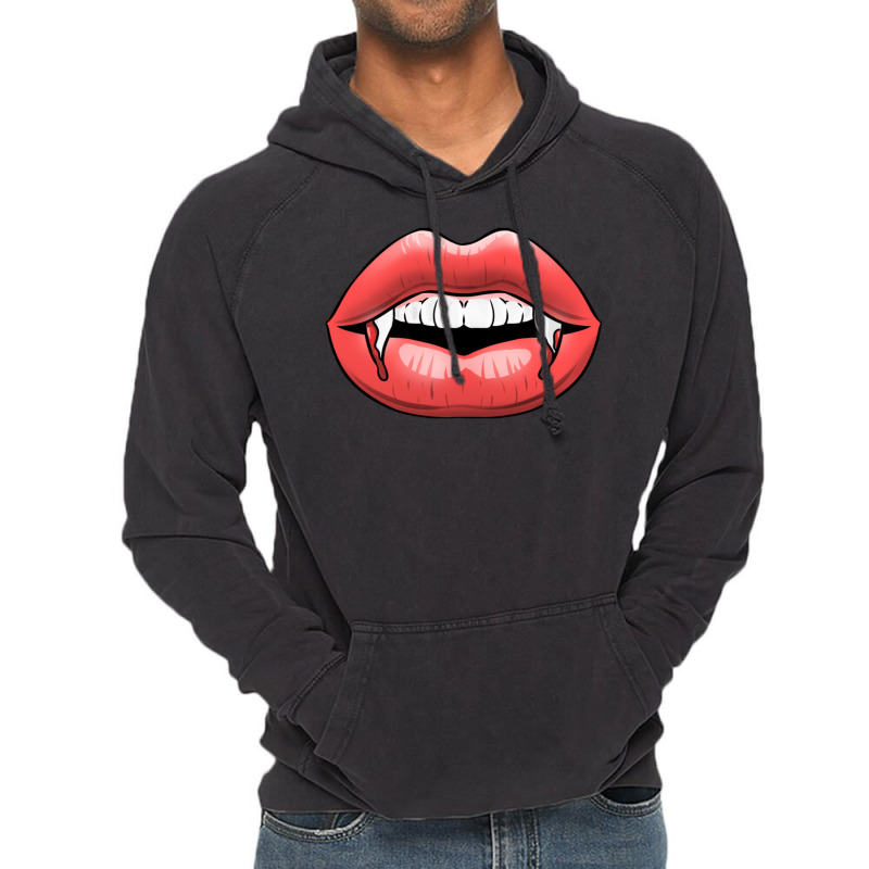 Vampire Fangs For Halloween Vintage Hoodie by queerappear | Artistshot