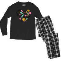 Vanilla Eggs Sugar Cocoa And Kitchen Heart Men's Long Sleeve Pajama Set | Artistshot