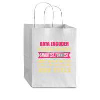 Data Encoder Funniest Isn't A Jobtitle Cub Paper Bag - 8 X 4 1/2 X 10 1/4 | Artistshot