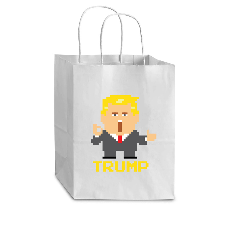 President Trump Pixel Character Cub Paper Bag - 8 X 4 1/2 X 10 1/4 | Artistshot