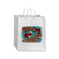 Gemstone Leopard Christmas Background Debie Paper Bag - 10 X 5 X 13 | Artistshot