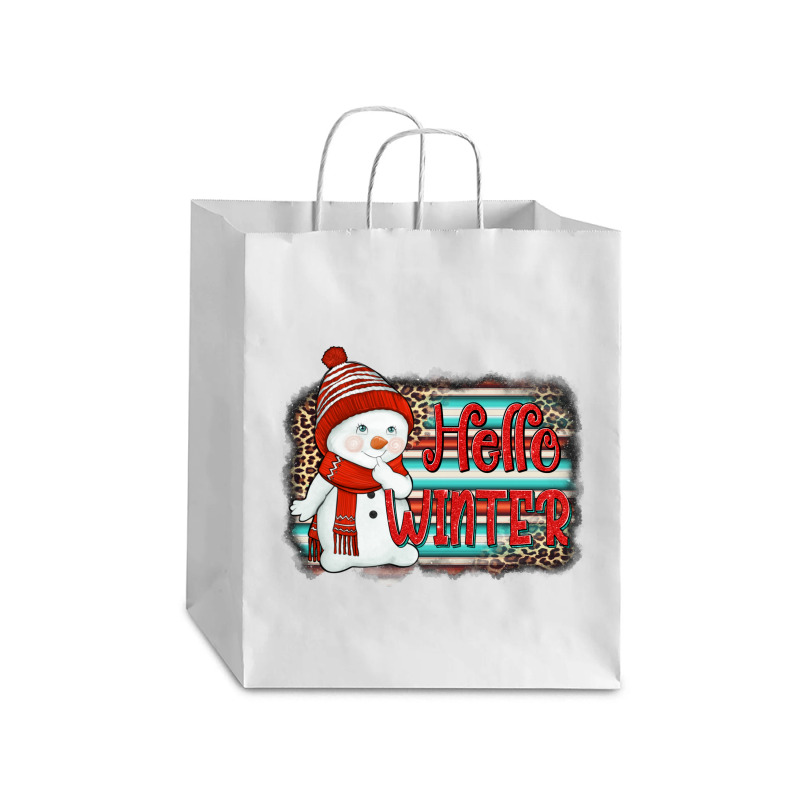 Hello Winter Baby Snowman Debie Paper Bag - 10 X 5 X 13 | Artistshot