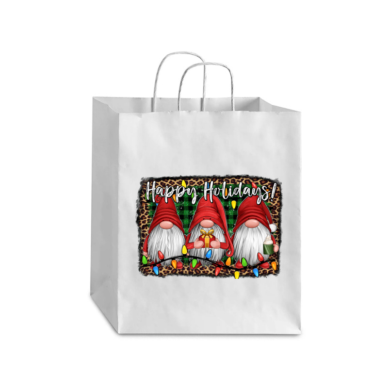 Happy Holidays Gnomes Christmas Debie Paper Bag - 10 X 5 X 13 | Artistshot