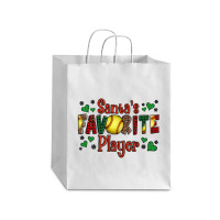 Santa's Favourite Player Christmas Softball Game Debie Paper Bag - 10 X 5 X 13 | Artistshot