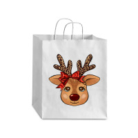 Reindeer Face Debie Paper Bag - 10 X 5 X 13 | Artistshot