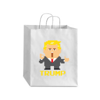 President Trump Pixel Character Debie Paper Bag - 10 X 5 X 13 | Artistshot