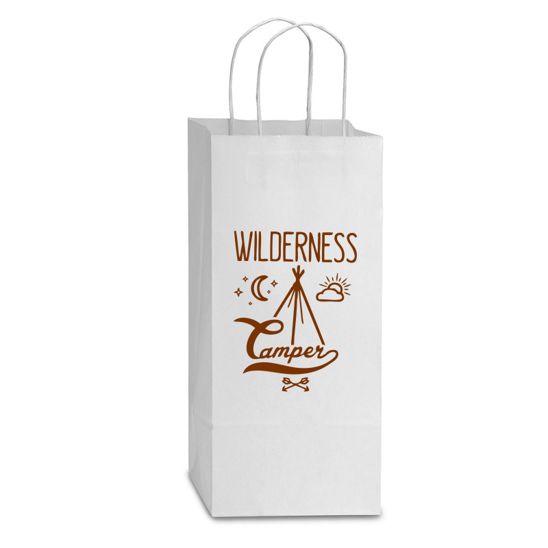 Wilderness Camper Double Wine Paper Bag - 6 1/2 X 3 1/2 X 12 3/8 | Artistshot