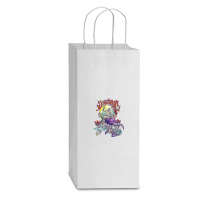 Dinosaur Double Wine Paper Bag - 6 1/2 X 3 1/2 X 12 3/8 | Artistshot