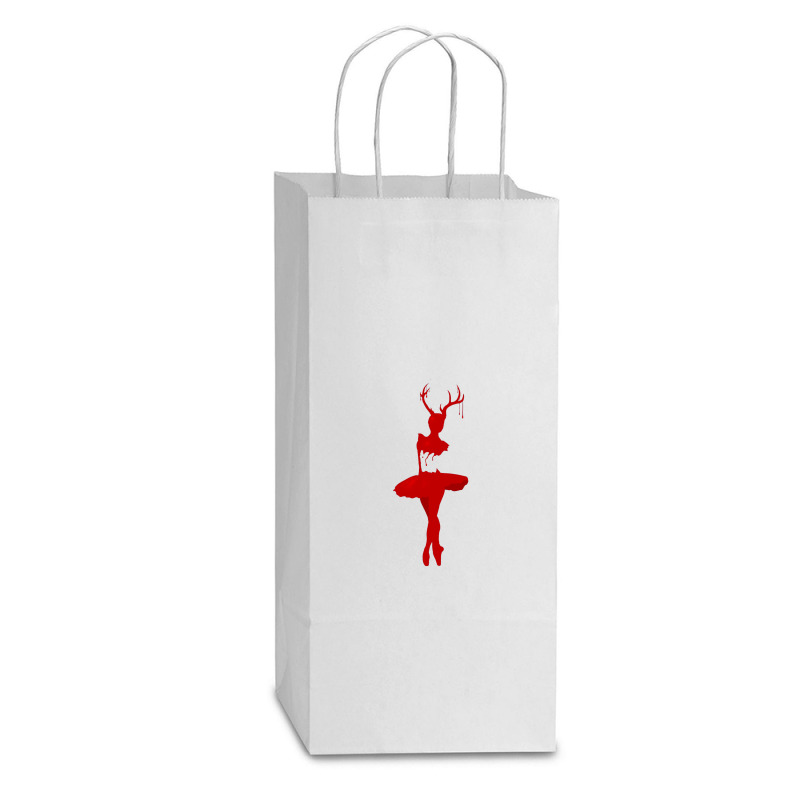 Oh, Deer Double Wine Paper Bag - 6 1/2 X 3 1/2 X 12 3/8 | Artistshot