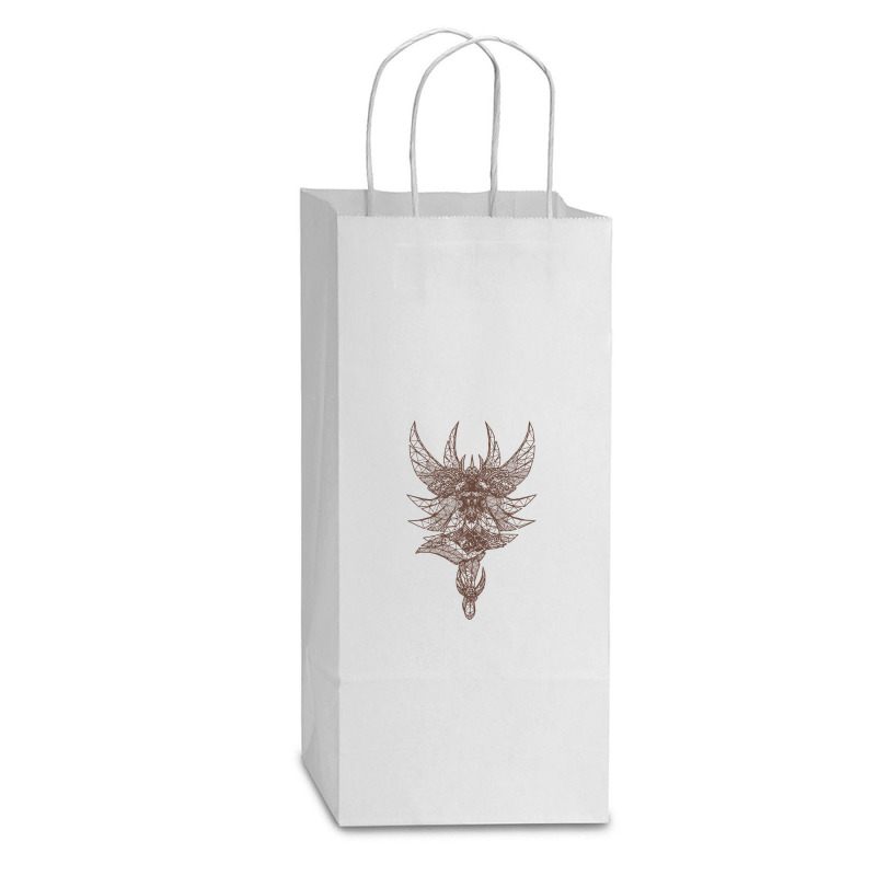 Geometric Angel Double Wine Paper Bag - 6 1/2 X 3 1/2 X 12 3/8 | Artistshot