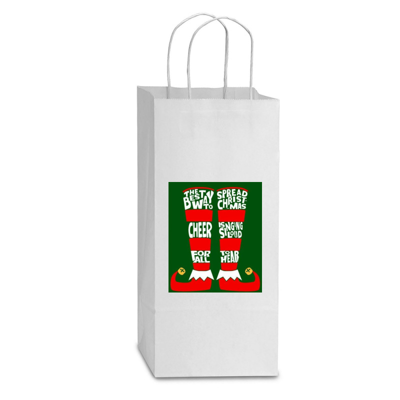 An Elf Rule Double Wine Paper Bag - 6 1/2 X 3 1/2 X 12 3/8 | Artistshot