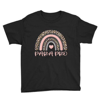 Paraprofessional Para Pro Rainbow Leopard Animal Print Gift Youth Tee Designed By Roger K
