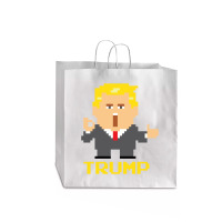 President Trump Pixel Character Jumbo Paper Bag - 18 X 7 X 18 3/4 | Artistshot