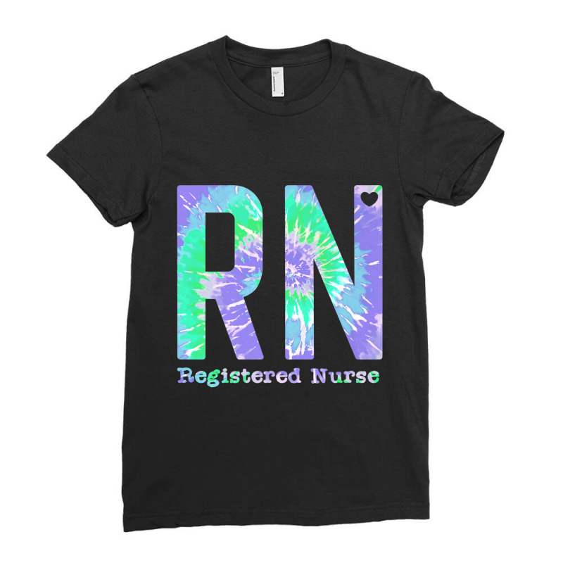 Rn Registered Nurse Life Purple Tie Dye Ladies Fitted T-shirt | Artistshot