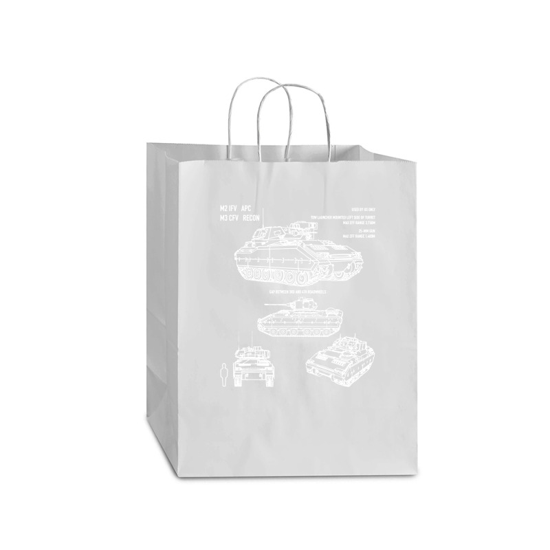 M2 Bradley Ifv M3 Cfv Us Army Recon Blueprint Mart Paper Bag -13 x 7 x 17 by naeshastores | Artistshot